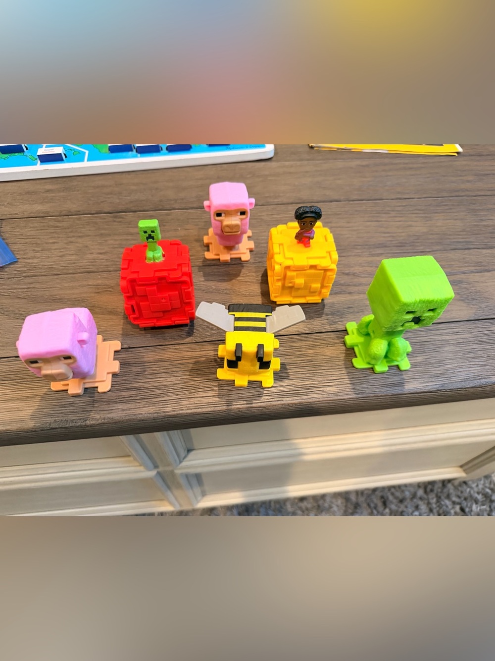 McDonald’s 2025 Minecraft Movie Toy Figures with Interlocking Cubes  -  6 pieces